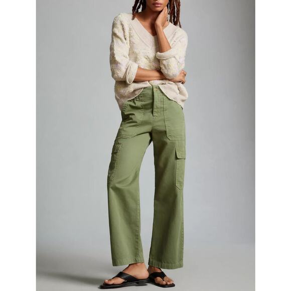 Anthropologie Textured V Neck Sweater XS Gray Oversized Boxy Knit Slouchy - Picture 13 of 13